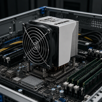 KYL6096-4UA 4U Pendingin CPU Server Aktif untuk AMD EPYC 7000, Soket LGA6096, TDP 400W, Kipas 92mm 4700RPM