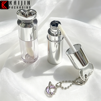 Tube de brillant à lèvres en forme de cœur de 1,5 ml, emballage cosmétique en plastique portable en gros, tube de brillant à lèvres, tube d'huile à lèvres, flacon de gloss à lèvres