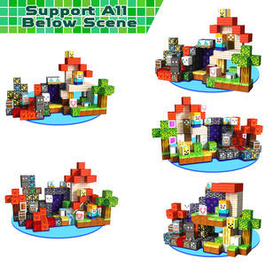 Jouets <span class=keywords><strong>de</strong></span> Blocs <span class=keywords><strong>de</strong></span> Construction Magnétiques Portail Forestier, Cubes Magnétiques, Jouets Magnétiques pour Cadeaux d'Anniversaire Montessori pour Tout-Petits - Product Image 2