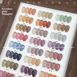 Kit de Gel UV para esmalte de uñas de 32 colores, 15ml, Base desnuda, LED fototerapia, pensamientos de <span class=keywords><strong>niña</strong></span>, botella de Gel transparente para bricolaje, francés gratis - Product Image 3