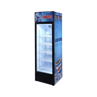 Nouveau réfrigérateur à boissons moderne et économique, refroidisseur d'air, 126 canettes, réfrigérateur vertical commercial en verre, éclairage LED pour magasin