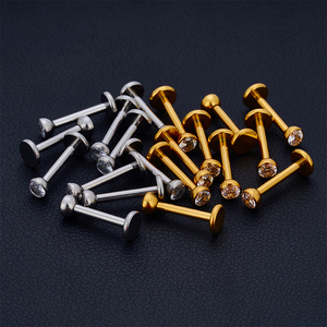 F136 G23 Titan Labret <span class=keywords><strong>Piercing</strong></span> Lip Nhẫn 16G Nội Bộ Chủ Đề Tai Tai Tai Helix Sụn Daith Stud Bông Tai <span class=keywords><strong>Piercing</strong></span> Đồ Trang Sức - Product Image 5