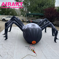Araignée gonflable noire et grise, araignée gonflable d'Halloween pour la décoration de bâtiments