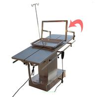 Table vétérinaire EURVET en acier inoxydable durable, lit chirurgical électrique à hauteur réglable
