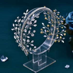 Diadema de cristal para mujer, diadema nupcial, Tiara de boda, accesorios para el cabello, tocado de novia para fiesta - Product Image 3