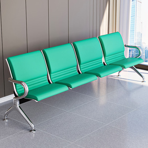 Tsuneyuki Waiting Chairs Row <b>Bench</b> B503PP Stainless Steel Blue Hospital Airport Bank Public Seat - Product Image 2