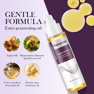 Olio per Capelli all'Argan Biologico 100ml con Etichetta Privata, Siero Riparatore per Capelli, Anti-Crespo, per Riparazione e Lucentezza - Product Image 2