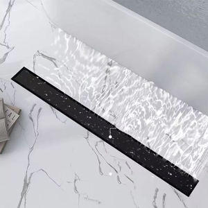 Sifone <span class=keywords><strong>per</strong></span> <span class=keywords><strong>Doccia</strong></span> <span class=keywords><strong>a</strong></span> Incasso Lineare Anti-Odore Moderno con Inserto <span class=keywords><strong>per</strong></span> Piastrelle, in Acciaio Inox 304 Nero, 60cm, <span class=keywords><strong>per</strong></span> <span class=keywords><strong>Pavimento</strong></span> Bagno - Product Image 1