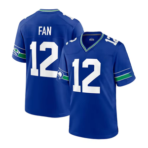 Heren 14 Sam Darnold 11 Jaxon Smith-Njigba 9 Walker III 10 Cooper Kupp Groothandel Goedkoop Topkwaliteit Gestikte American Football Jersey - Product Image 2