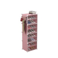 Étagère à chaussures au design simple, armoire en plastique, organisateur de rangement pour chaussures, unité pour la maison