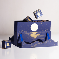 Luxe voedselveilige Ramadan/Eid gebakjes maancake verpakking cadeau doos met dubbele deuren, op maat bedrukt ontwerp