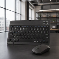 Keyboard Bluetooth Warna-warni Ultra Tipis Nirkabel Portabel untuk Tablet, Ponsel, Laptop, Bisnis, dan Perjalanan
