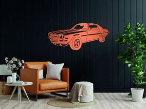 <span class=keywords><strong>Art</strong></span> mural de voiture en métal abstrait d'élégance inspiré de la vitesse-Cadeau de décoration de maison et de garage parfait pour les amateurs d'automobiles - Product Image 4