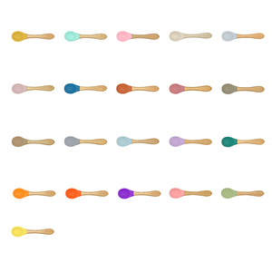 Cuillères en bambou avec tête en silicone et manche en bois, personnalisables avec logo, vente chaude ODM&OEM pour bébés - Product Image 6