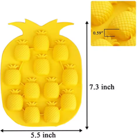 Food Grade Huishoudelijk Fruit Ananas Siliconen Ijsblokje Bakje 8 Raster Siliconen Ijsblokje Ijsblokje Siliconen Bakjes