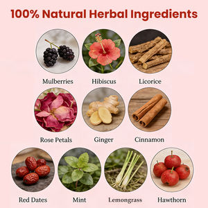 Thé aux herbes OEM privé gingembre et rose pour le confort du <span class=keywords><strong>cycle</strong></span> féminin, thé <span class=keywords><strong>menstruel</strong></span>, thé pour les troubles prénataux (TSP) - Product Image 2