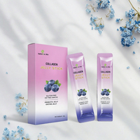 Keto makanan Diabeties rendah bebas gula meningkatkan pencernaan probiotik rasa Blueberry jeli pelangsing kolagen pencernaan stik jeli