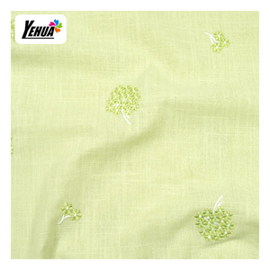Tissus pour femmes en crêpe de coton, motifs brodés, fleurs multicolores, broderie au cordon - Product Image 3
