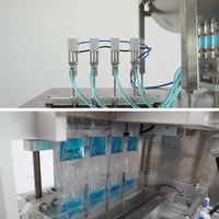 Machine d'emballage VFFS entièrement automatique à 4 voies pour sachets de forme irrégulière de gel liquide sportif, idéale pour les suppléments énergétiques isotoniques