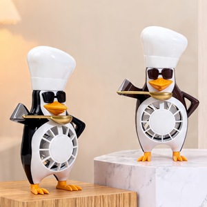 Ventilador portátil recargable USB Lingpan Penguin Fan para niños, estudiantes, regalo - Product Image 5