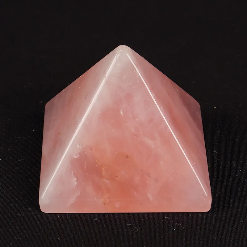 Wholesale Polished Rose Quartz Gemstone Pyramid Healing Crystal Craft Chakra Meditation Natural Vastu Products Religious Style