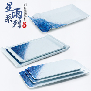 จานเมลามีนทรงสี่เหลี่ยม ทนทาน ลายพิมพ์สวยงาม สำหรับร้านอาหาร โรงแรม งานเลี้ยง - Product Image 3