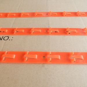 Supermarket <b>Plastic</b> PP Orange Hook Display Hanging <b>Strip</b> with 12 <b>Plastic</b> Clip Hooks Length 63 - Product Image 6
