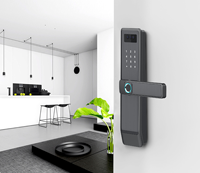 3D-Gesichtserkennung Tuya WiFi APP Smart Lock Schlüsselloser Zugang Fingerabdruck Passwort Karte Cloud-Daten Heim Hotel Großhandel