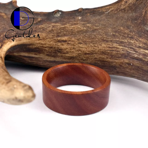 जेंटस गहने 8 मिमी फ्लैट लाल सैंडल लकड़ी की अंगूठी unisex वादा पुरुषों महिलाओं को अनुकूलित इनले अनंत काल शादी की अंगूठी के लिए - Product Image 6