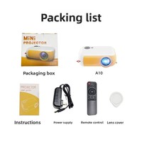 Mini projecteur CRT portable 1080P avec batterie intégrée, pour extérieur, maison, téléphone portable, même écran, vente en gros