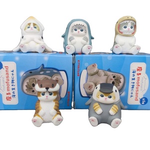 5 unids/set 5CM caja ciega tiburón gato Mofusand Kawaii Figuinre japonés Q Ver figura de <span class=keywords><strong>Anime</strong></span> muñeca de juguete - Product Image 1