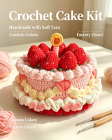 Kit de crochet DIY pour gâteau simulé, ensemble de fil doux pour artisanat, idéal pour la décoration intérieure et les cadeaux