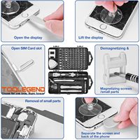 Jeu de tournevis de 122 pièces pour téléphone portable et divers kits de réparation d'instruments de précision