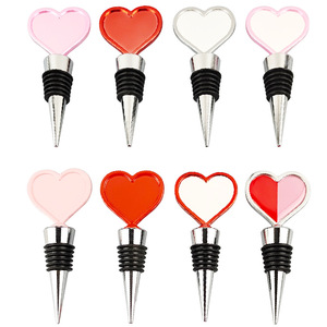 Heart Shaped Metal Wine Stopper Aluminum Alloy Sealing Bottle Plug For Wedding Gift - Product Image 4