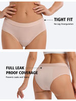 LYNMISS Culottes Menstruelles Sans Couture, Sous-Vêtements Période Grande Taille, Coton Anti-Fuite