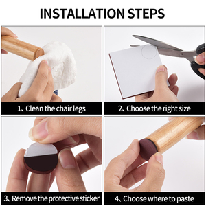 Özel mobilya keçe yastıkları güçlü yapıştırıcılar sandalye bacak kat koruma pedleri keçe ayak pedleri - Product Image 5