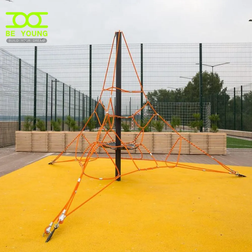 Personalizzi la rete all'aperto della corda rampicante del campo da giuoco della piramide per la torre della giungla dei bambini del parco di divertimenti dell'attrezzatura di avventura del bambino di sicurezza