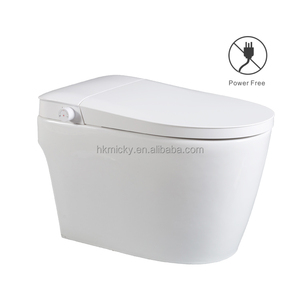 Inodoro Moderno de Cerámica de Una Pieza con Tanque Oculto, Drenaje en Forma de S, Sin Electricidad, Descarga por Pulso y Bidé - Product Image 2