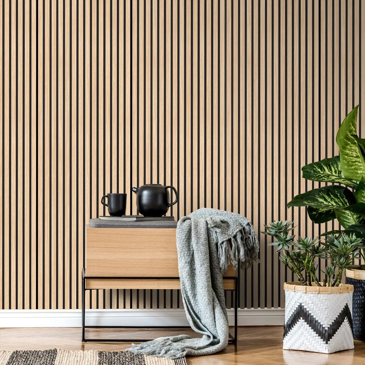 Painéis de parede acústicos de madeira rústica, design de interiores favorável ao ambiente, fabricante