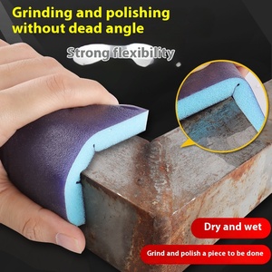 Resistente blocco di sabbia a doppia faccia in <span class=keywords><strong>legno</strong></span> rosso testurizzato in ossido di alluminio abrasivo pellicola quadrata per la rimozione della ruggine in metallo lucidatura del <span class=keywords><strong>legno</strong></span> - Product Image 3