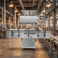 Tabletten- und Cashewnuss-Zähl- und Abfüllmaschine mit Förderband für kleine Granulate und Lebensmittel, einfach zu bedienen, Desktop-Modell mit zwei Behältern