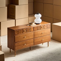 Meuble de rangement minimaliste en bois massif, éco-responsable et durable, pour salon, salle à manger, maison