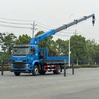 Grúa Telescópica Montada en Camión 4x2 de 8 Toneladas Personalizada con Caja de Carga para Elevación en Construcción