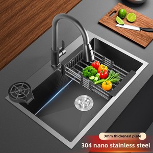 Sang Trọng Hiện Đại 201/304 Không Gỉ Vuông Bồn Rửa Nhà Bếp Duy Nhất Bát Bồn Rửa Đặt Menu Chất Lượng Cao Bán Buôn Từ Nhà Cung Cấp Toàn Bộ - Product Image 2