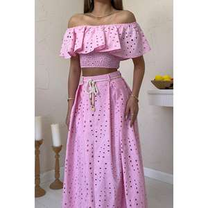 Wholesale Gipel <b>Pink</b> 2-Piece Set Above Knee <b>Shorts</b> for Summer & Fall Office Outfits - Product Image 2