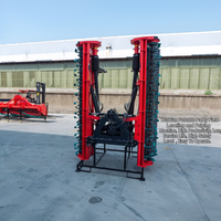 Machine pliable de nivellement et de pulvérisation des rizières pour l'agriculture rizicole, attache tracteur haute efficacité