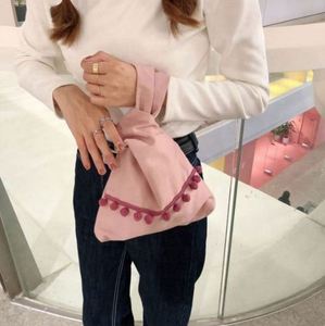 Monedero de mano estilo coreano, monedero con borlas, bolso de mano anudado estilo japonés, 23x31cm, para ir de compras, varios colores - Product Image 3