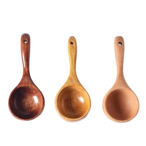 Cucharada de sopa <span class=keywords><strong>Netflix</strong></span> cuchara cocina hogar madera fideos cuchara japonesa mango corto gachas - Product Image 1