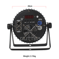 18x18W RGBWA UV LED Flat Par Stage Lights DMX512 Sound Activated Moving Head Télécommande pour DJ Disco Bar Party IP20 Rated