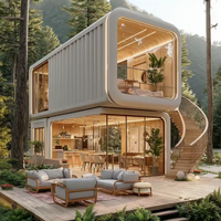 Maison modulaire en conteneur, maison mobile, maison préfabriquée portable, bâtiment en conteneur préfabriqué pour usage résidentiel, commercial ou en campement